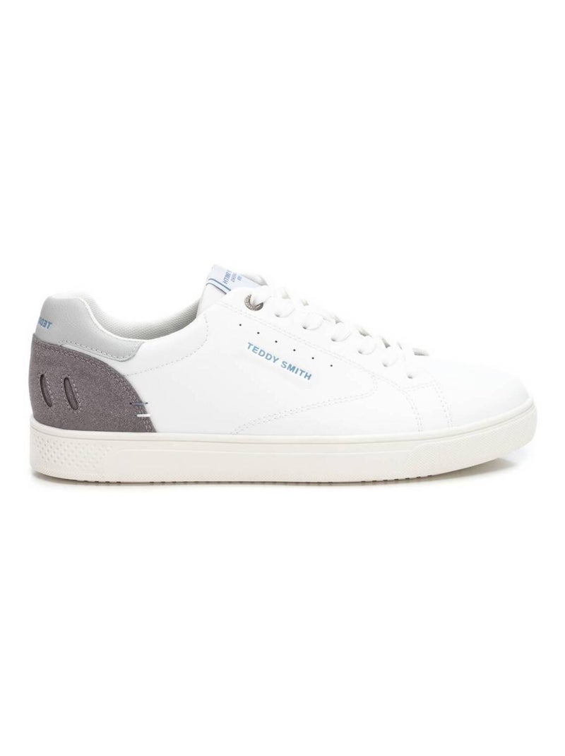 Baskets plaine lacets Blanc - Kiabi