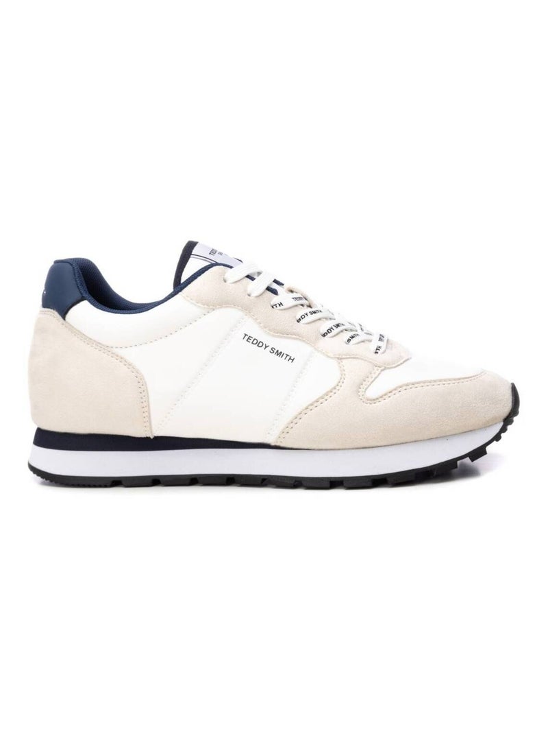 Baskets plaine lacets Blanc - Kiabi