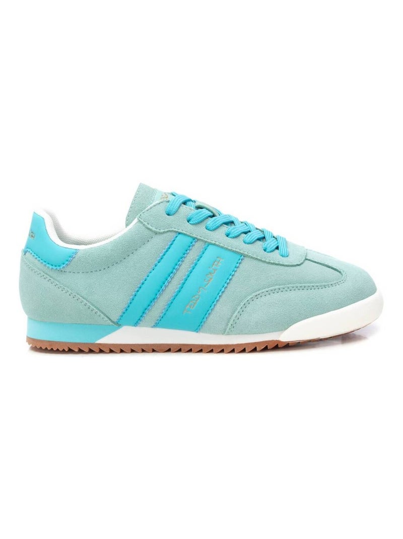 Baskets plaine lacets Bleu azur - Kiabi