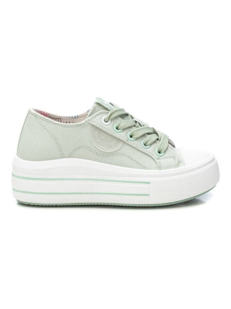 Baskets plaine lacets Bleu azur - Kiabi