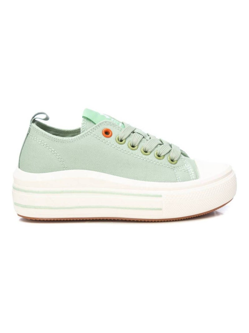 Baskets plaine lacets Bleu azur - Kiabi