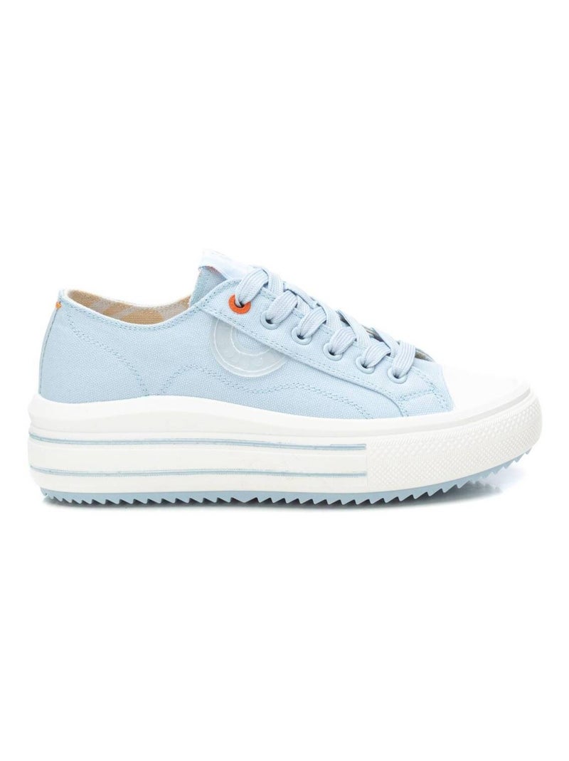 Baskets plaine lacets Bleu - Kiabi
