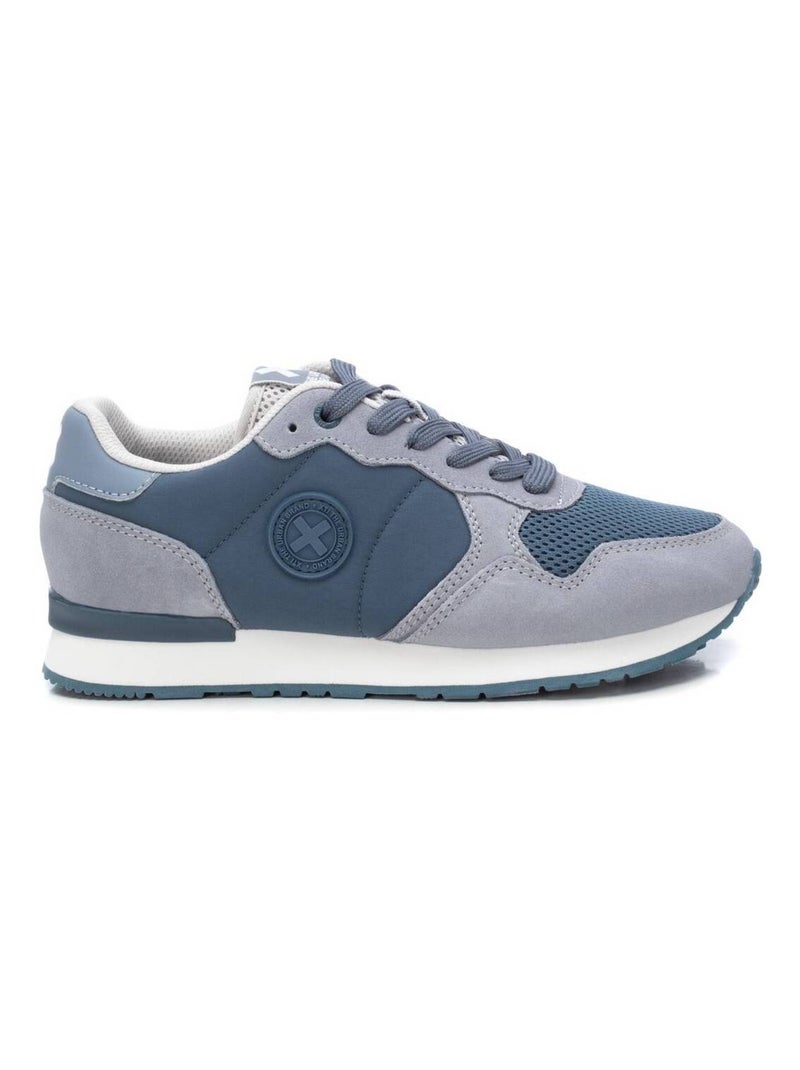 Baskets plaine lacets Bleu - Kiabi