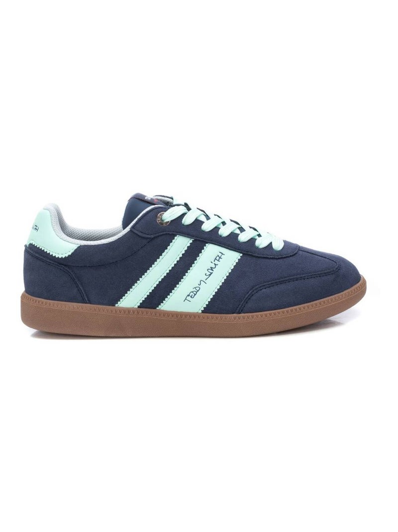 Baskets plaine lacets Bleu - Kiabi