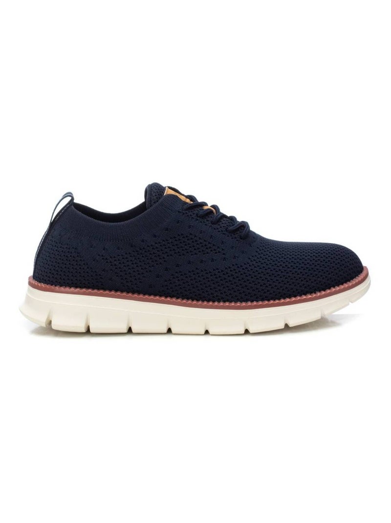 Baskets plaine lacets Bleu - Kiabi