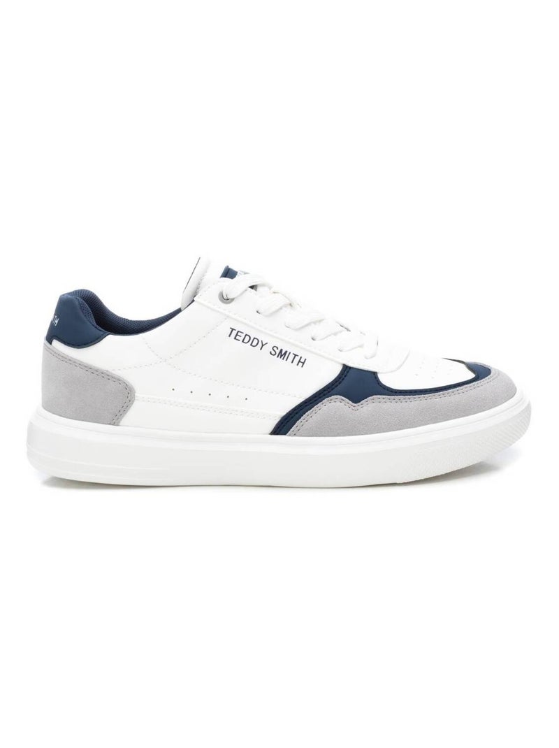 Baskets plaine lacets Bleu - Kiabi