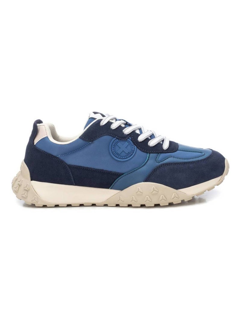 Baskets plaine lacets Bleu - Kiabi