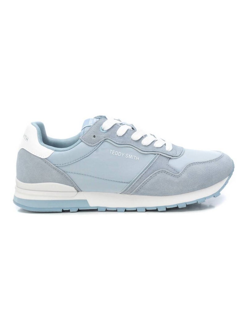 Baskets plaine lacets Bleu - Kiabi