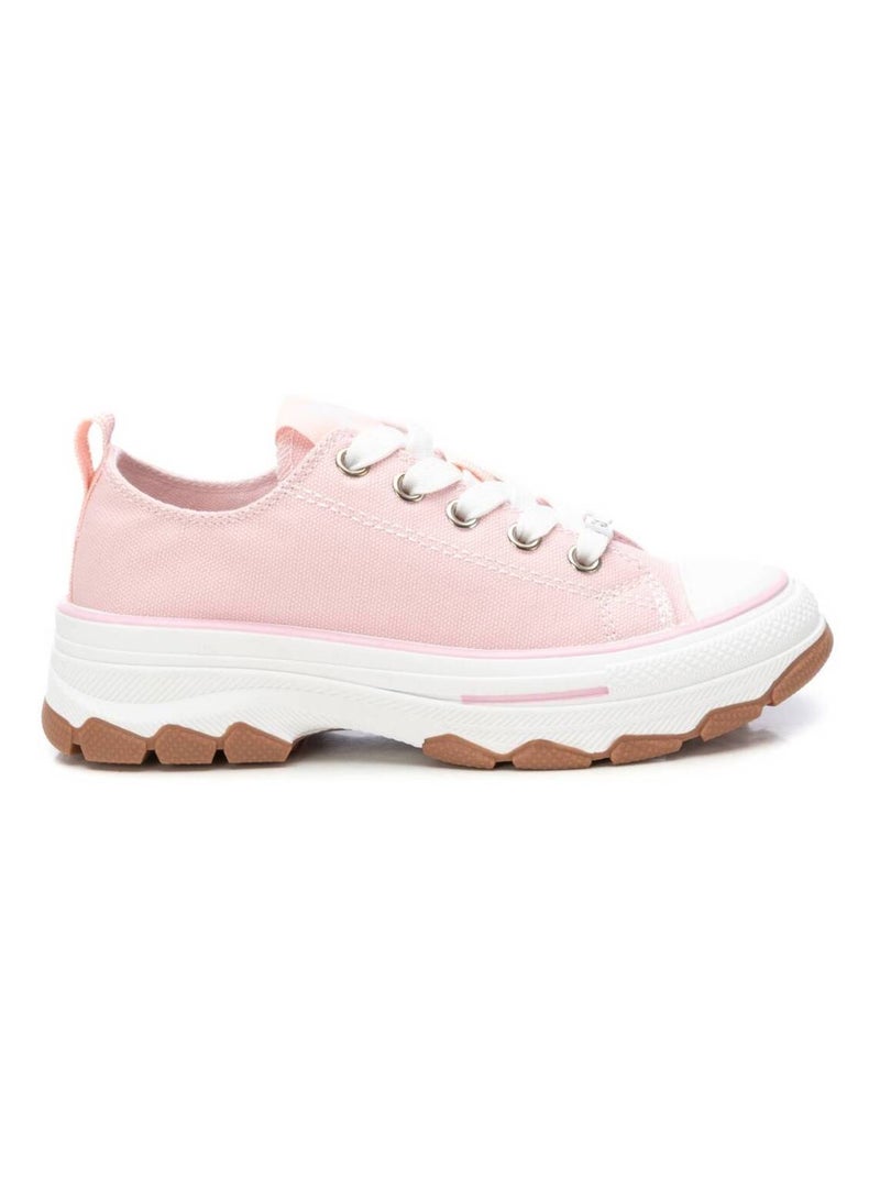 Baskets plaine lacets Crème - Kiabi