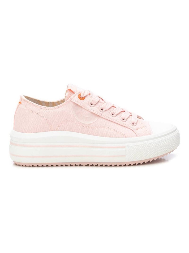 Baskets plaine lacets Crème - Kiabi