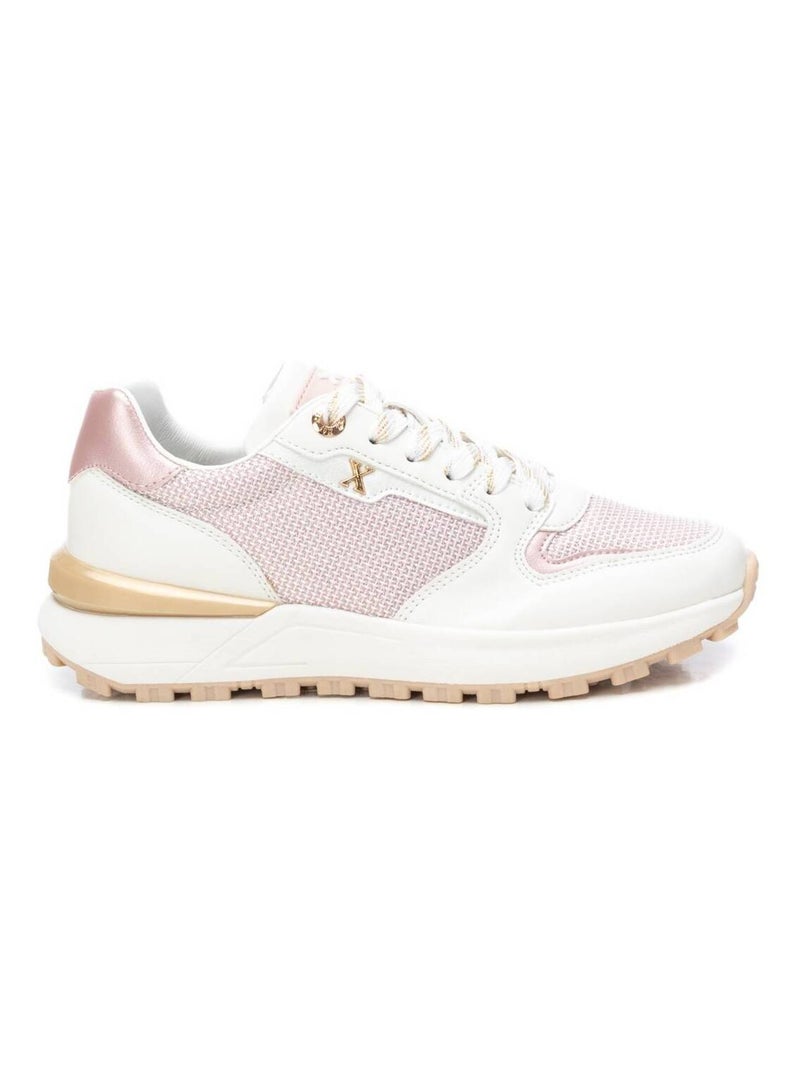 Baskets plaine lacets Crème - Kiabi