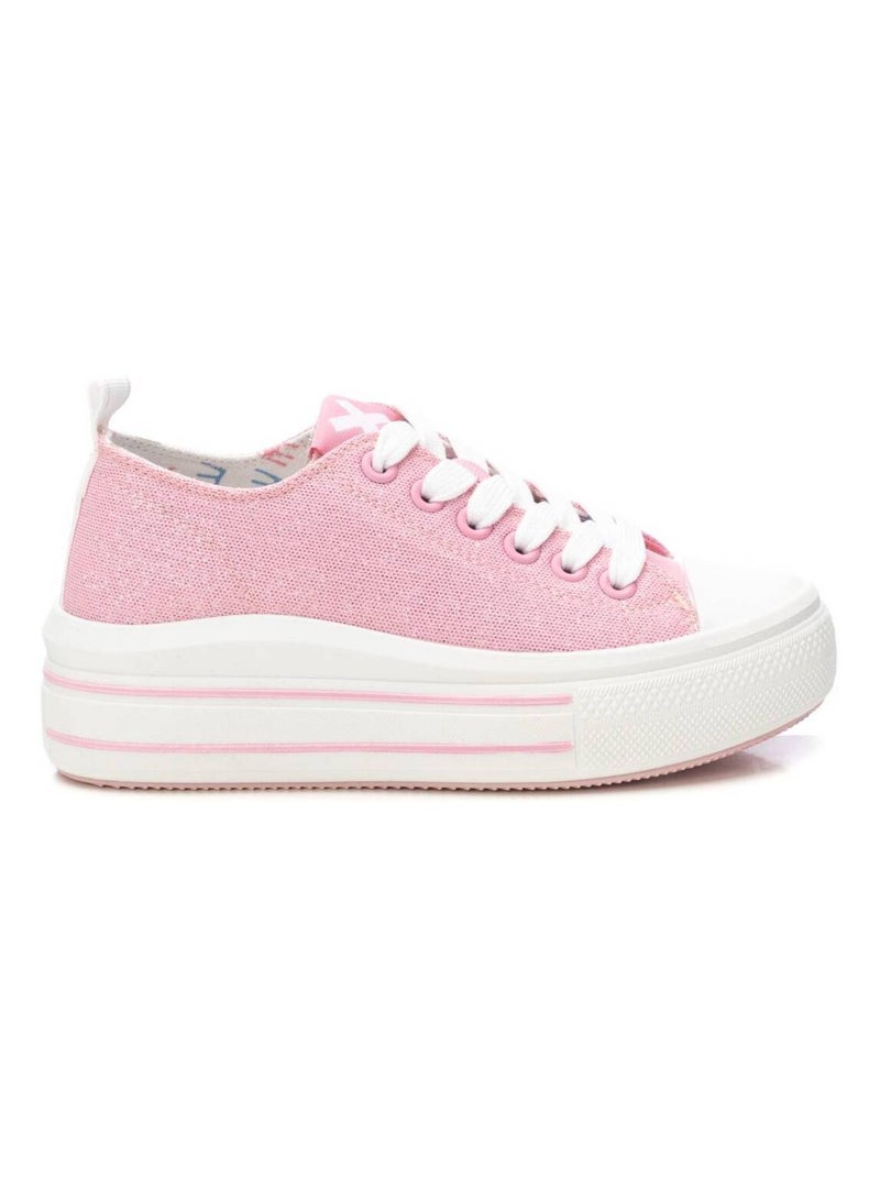 Baskets plaine lacets Crème - Kiabi
