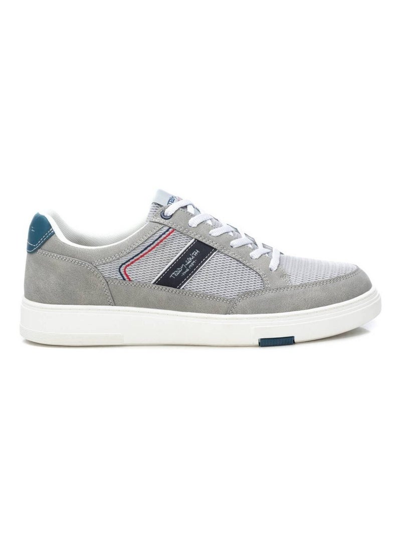 Baskets plaine lacets Gris - Kiabi