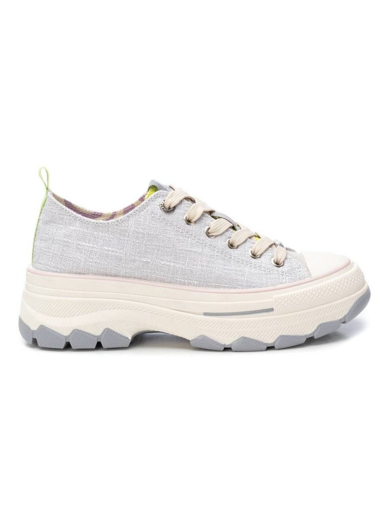 Baskets plaine lacets Gris - Kiabi