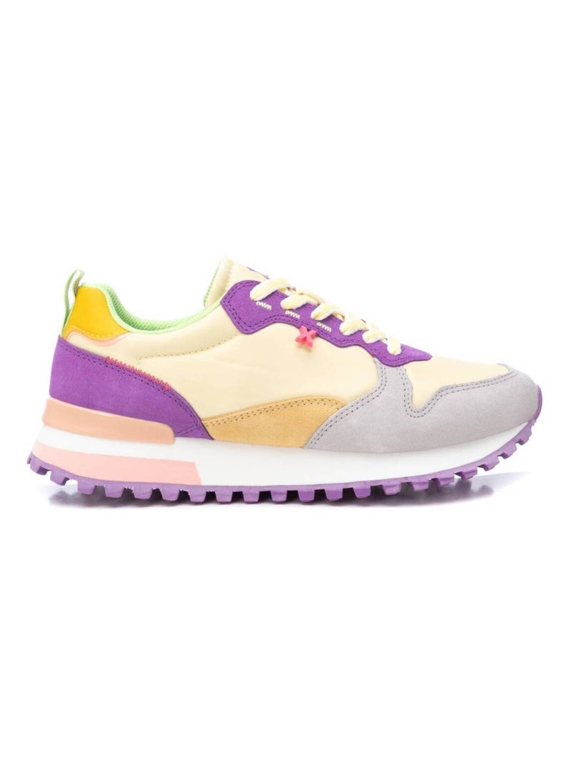 Baskets plaine lacets Jaune - Kiabi
