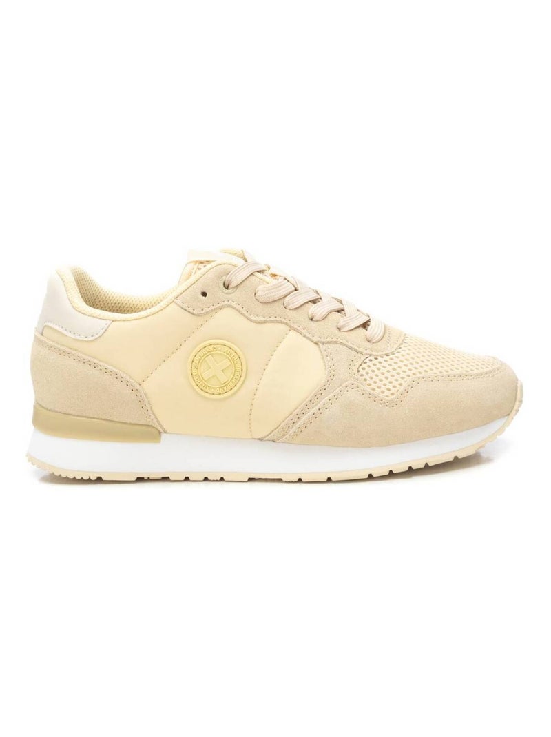 Baskets plaine lacets Jaune - Kiabi