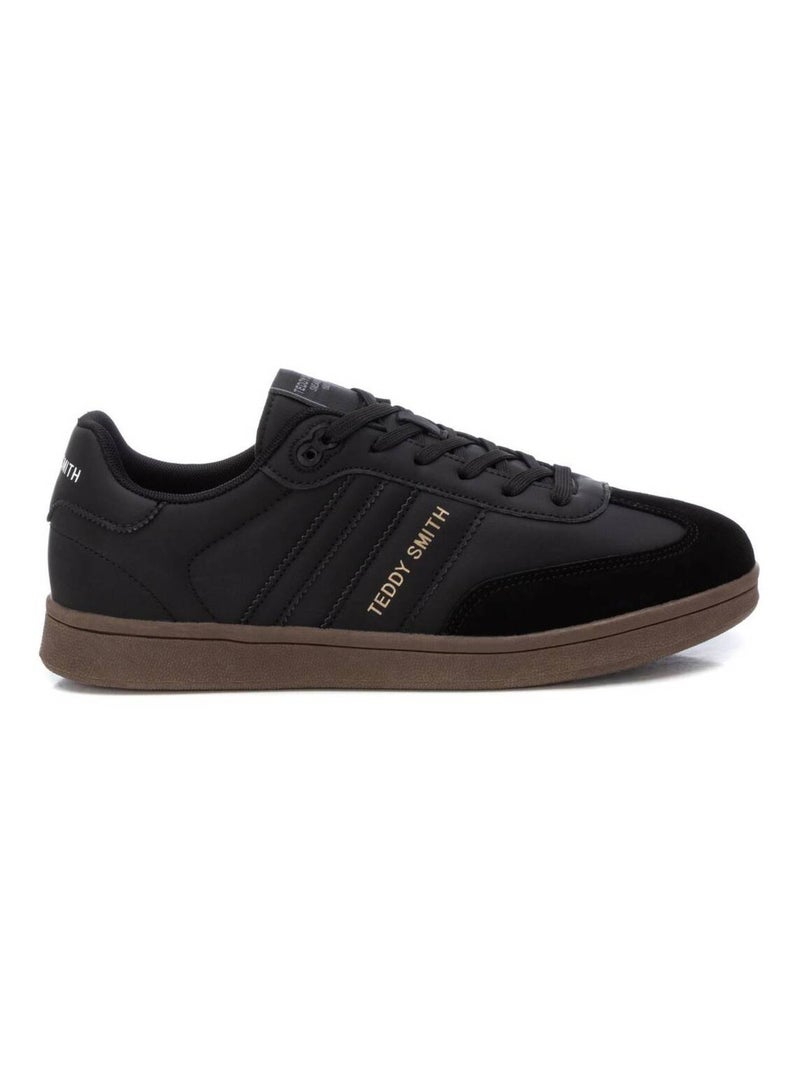 Baskets plaine lacets Noir - Kiabi