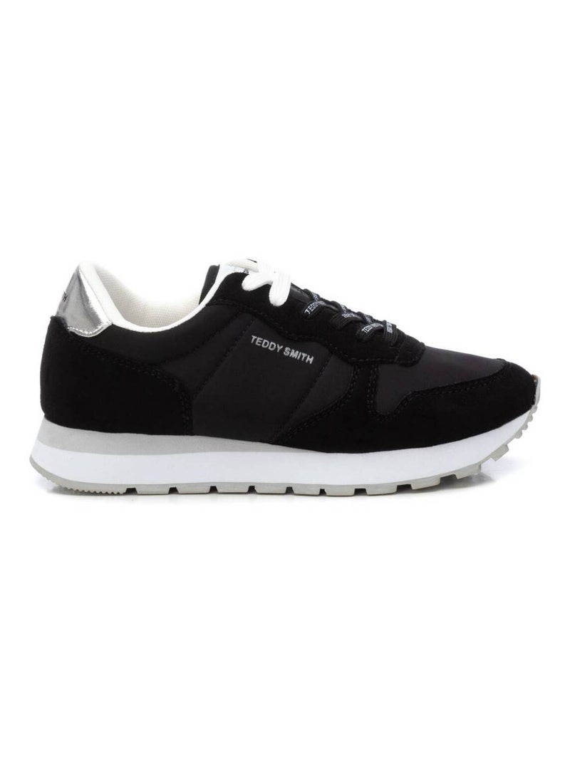 Baskets plaine lacets Noir - Kiabi