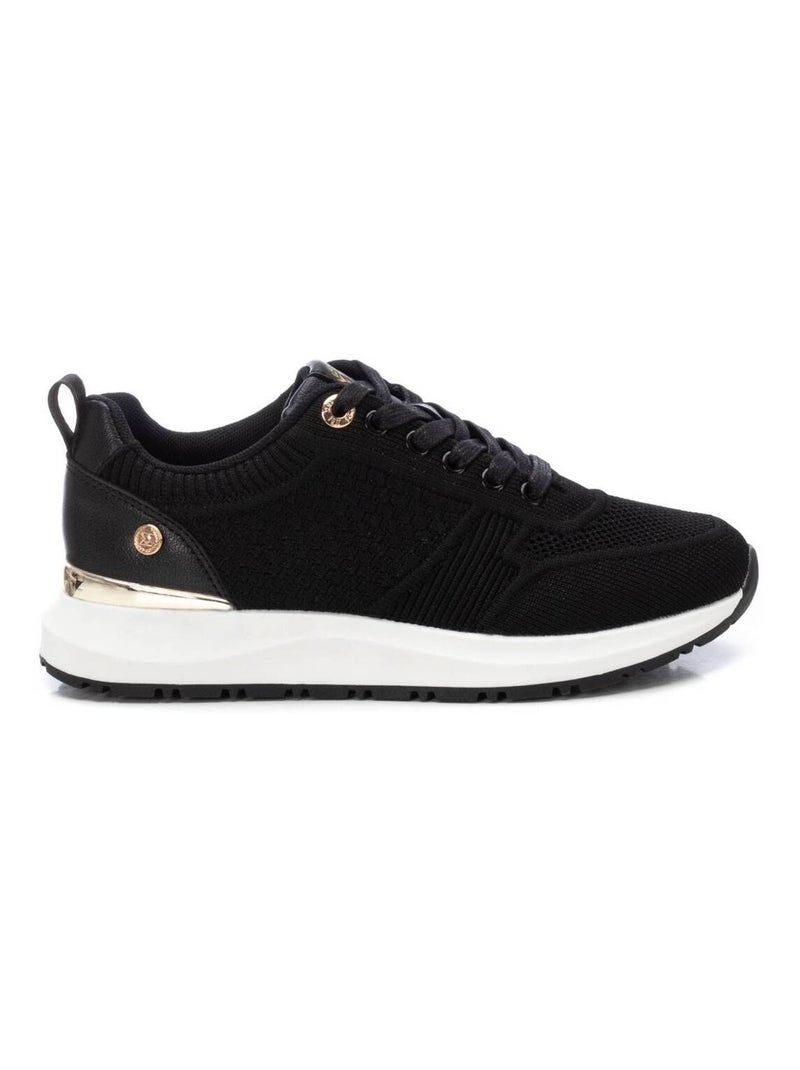 Baskets plaine lacets Noir - Kiabi