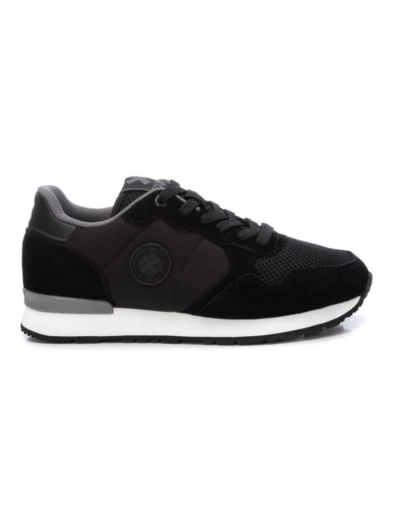 Baskets plaine lacets Noir - Kiabi