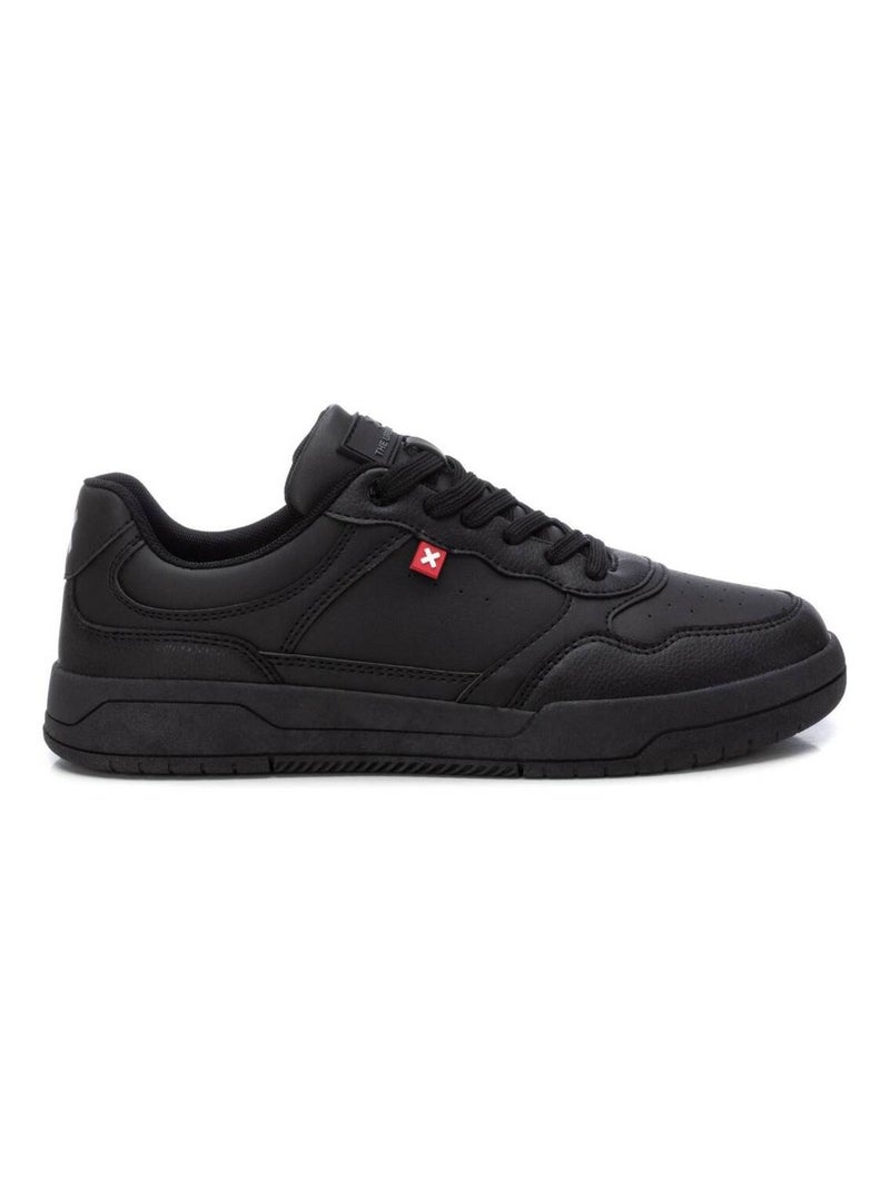 Baskets plaine lacets Noir - Kiabi