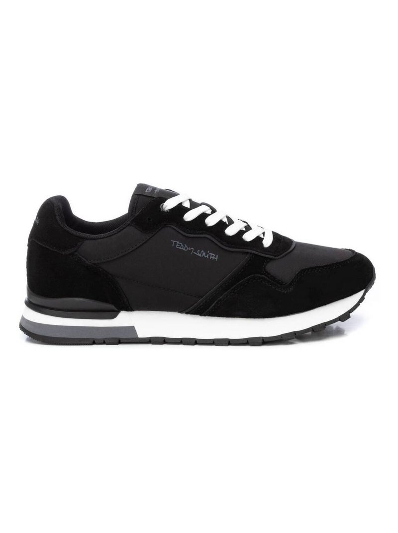 Baskets plaine lacets Noir - Kiabi