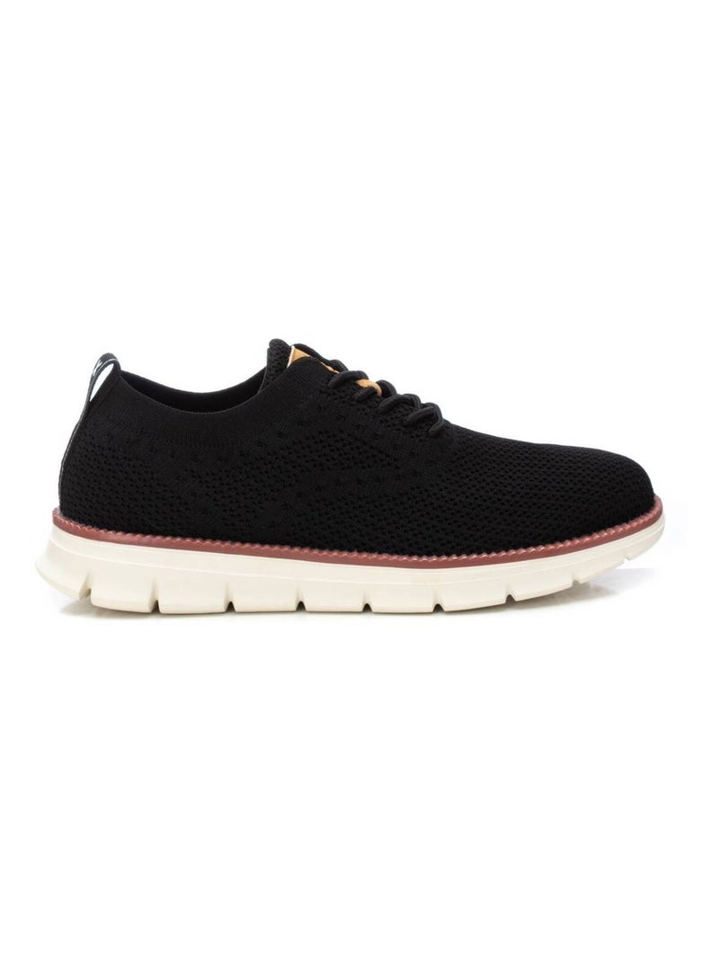 Baskets plaine lacets Noir - Kiabi