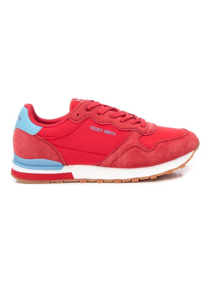Baskets plaine lacets Rouge - Kiabi