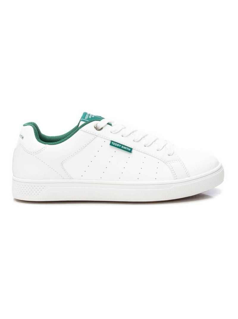 Baskets plaine lacets Vert - Kiabi