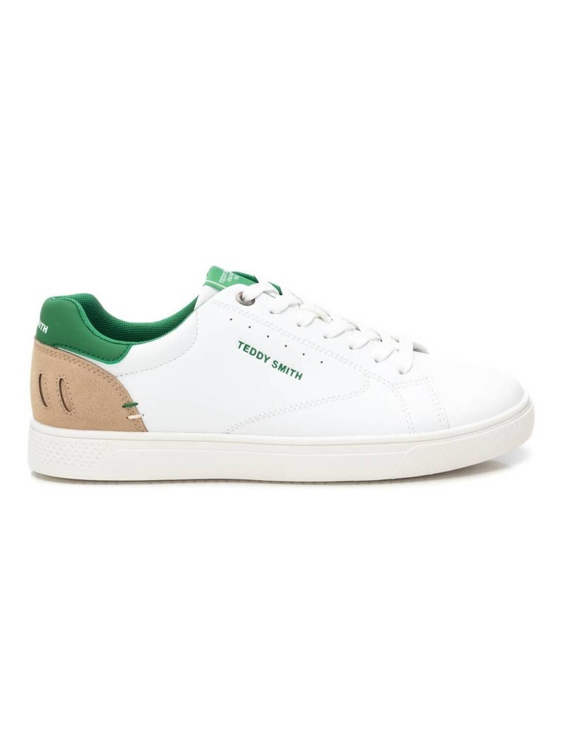 Baskets plaine lacets Vert - Kiabi