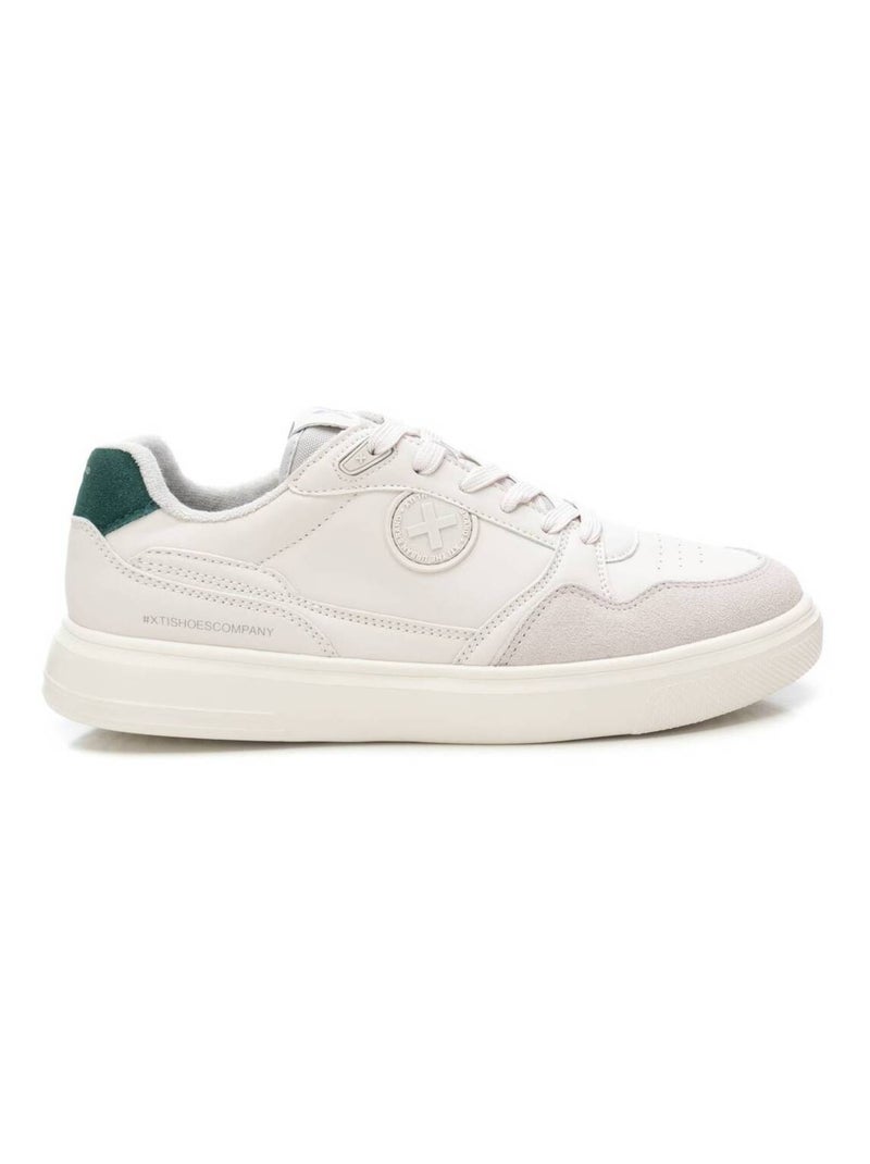 Baskets plaine lacets Vert - Kiabi
