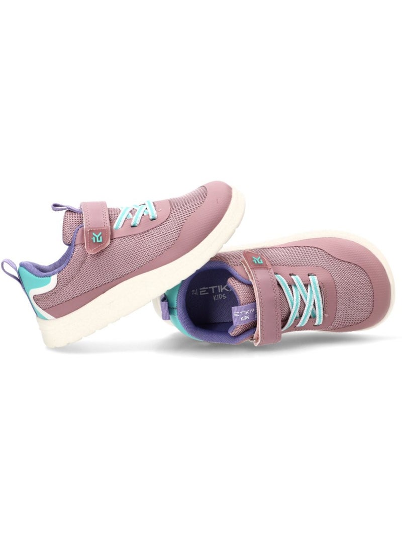 Baskets plates éco-responsables/barefoot pour filles - etika Mauve - Kiabi