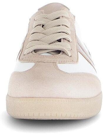Baskets poudré en cuir et nubuck