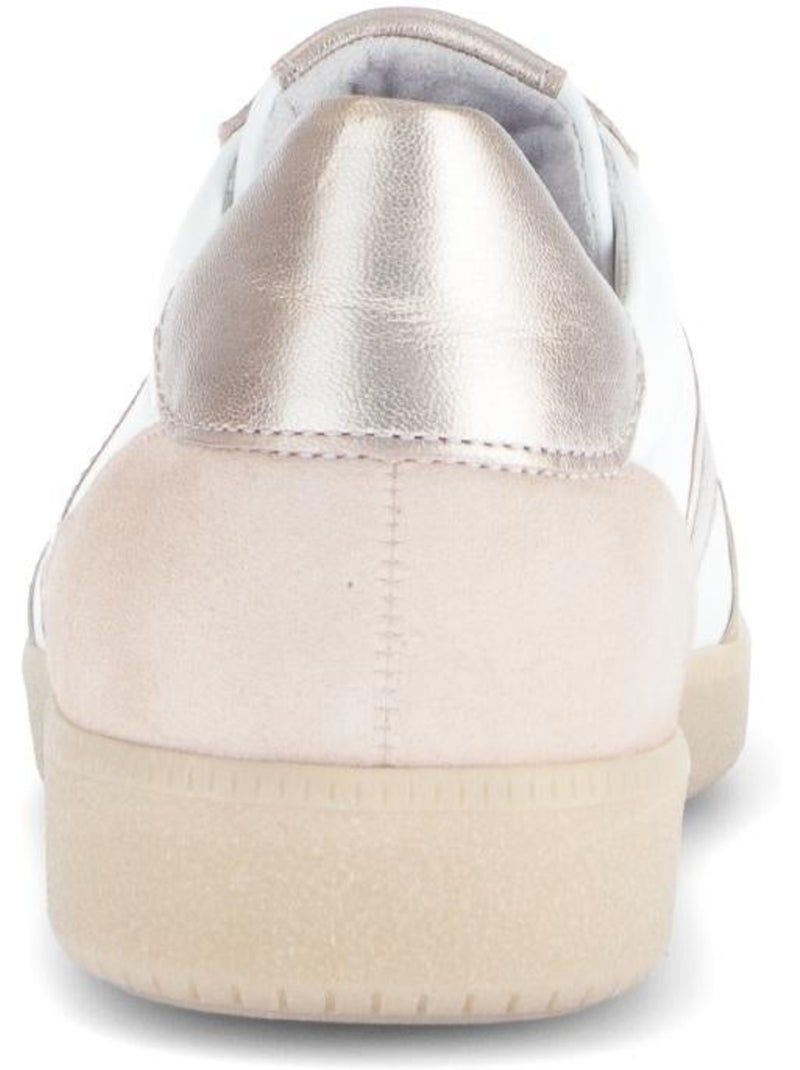 Baskets  poudré en cuir et nubuck Rose poudré - Kiabi