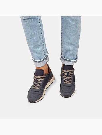 Baskets pour homme effet cuir
