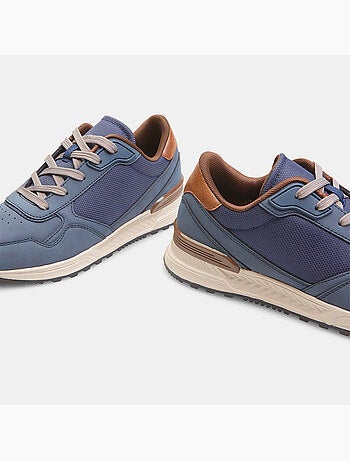 Baskets pour homme effet cuir