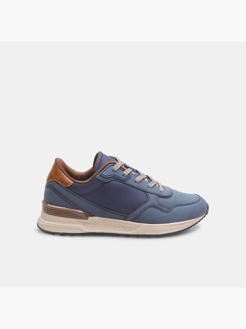 Baskets pour homme effet cuir - Kiabi