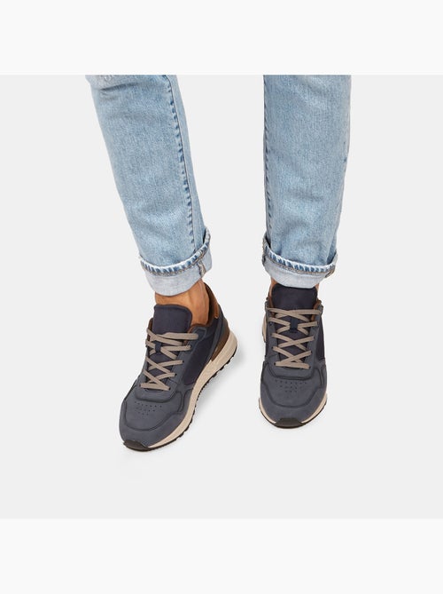 Baskets pour homme effet cuir - Kiabi