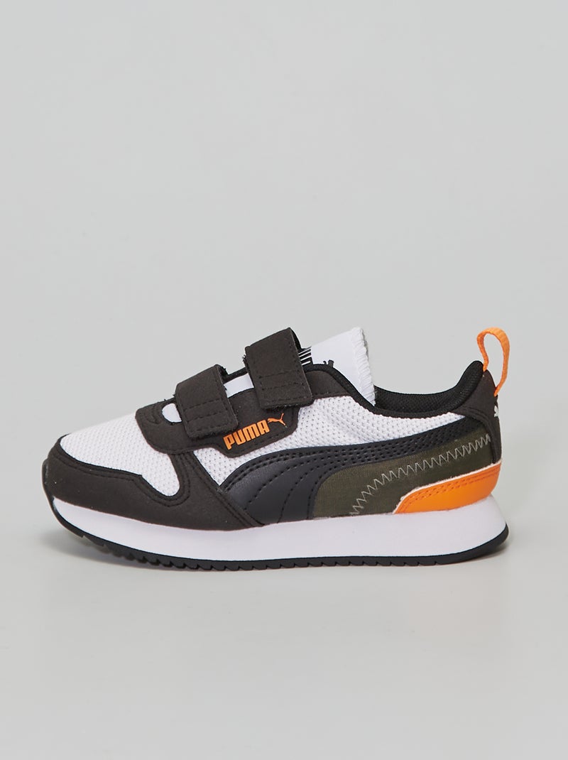 Baskets 'puma' bi-matières noir - Kiabi