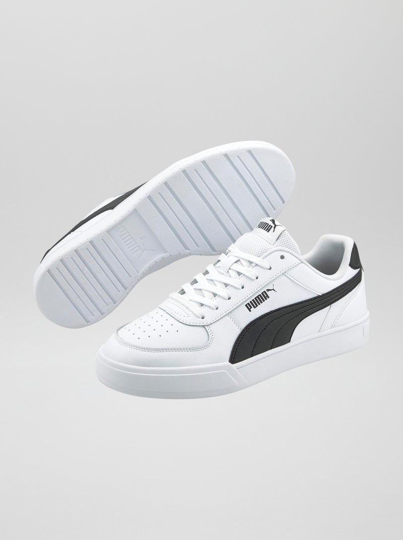 Baskets 'Puma' 'Caven' Blanc/noir - Kiabi