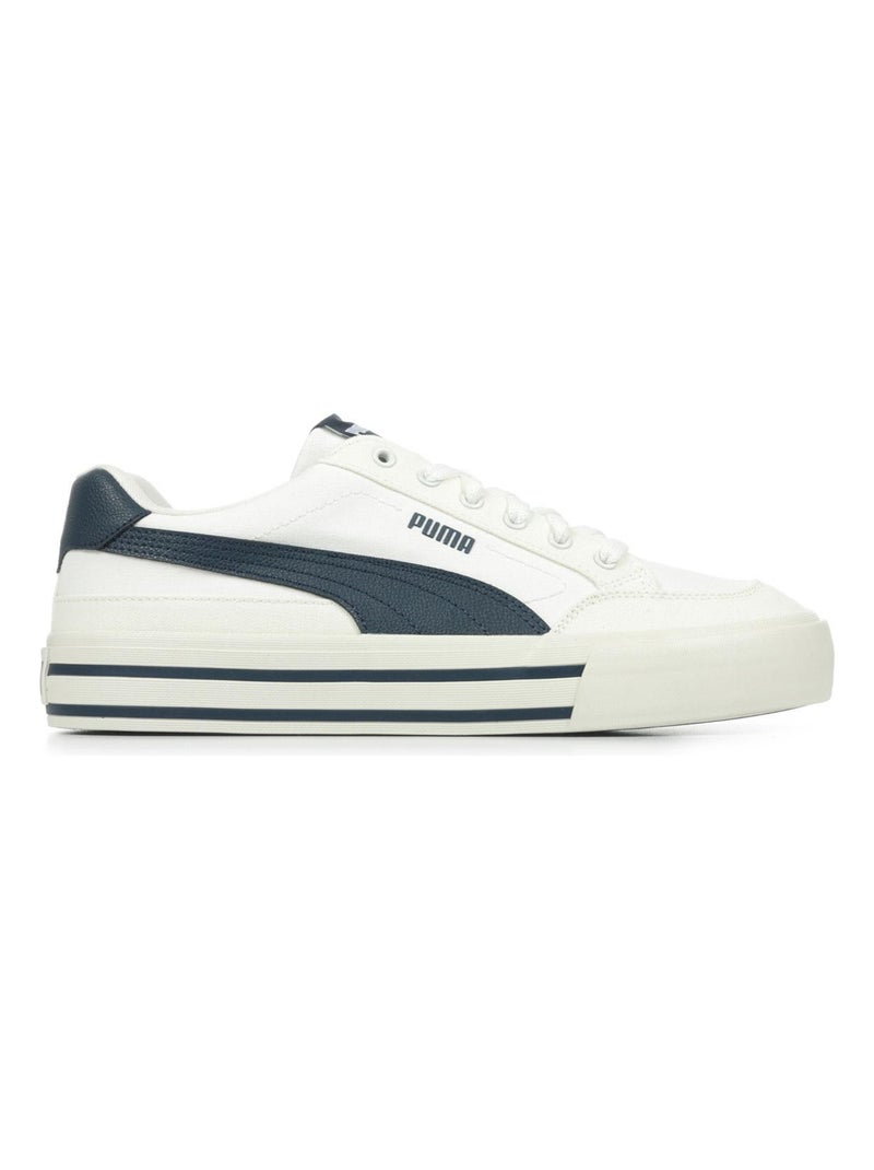 Baskets PUMA Court Classic Vulc Fs Blanc Bleu marine - Kiabi