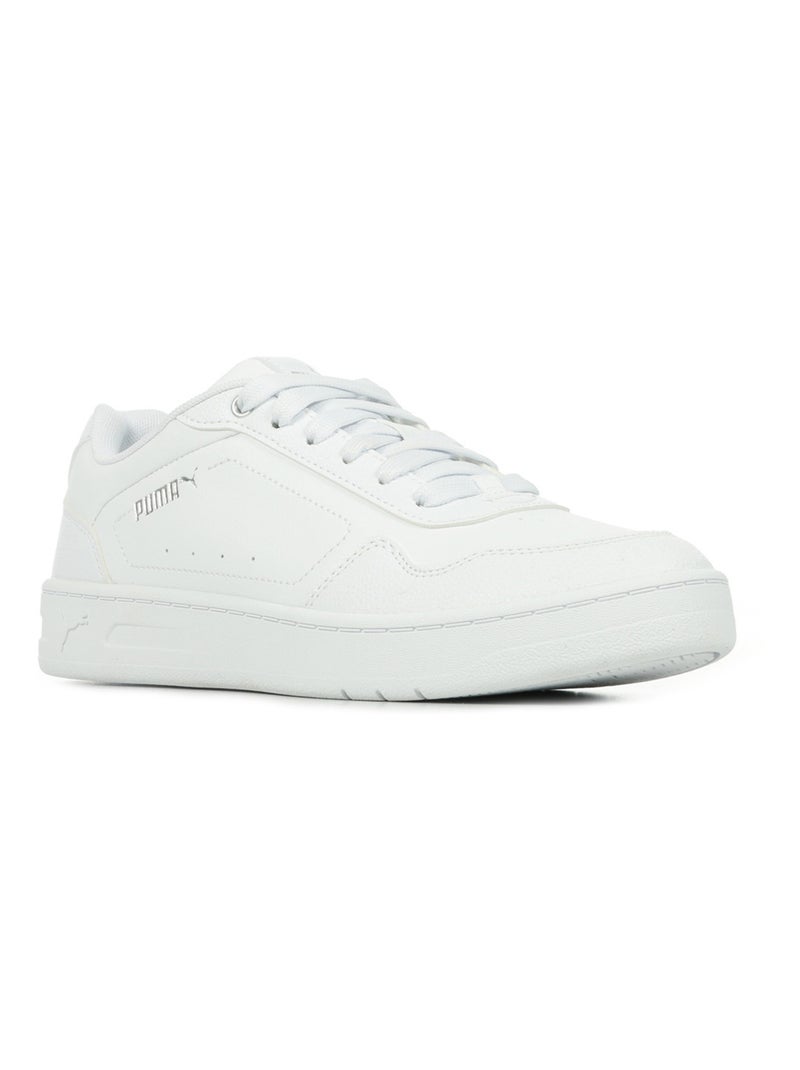 Baskets PUMA Court Classy Blanc Argenté - Kiabi