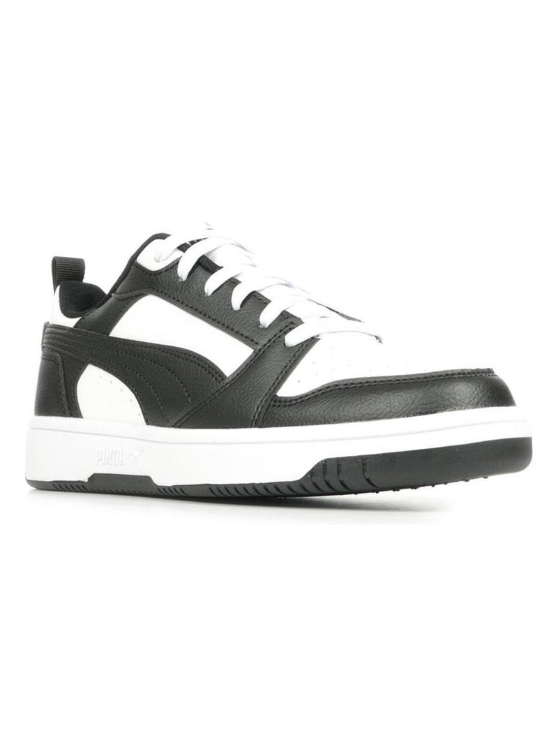 Baskets PUMA Jr Rebound V6 Lo Blanc Noir - Kiabi