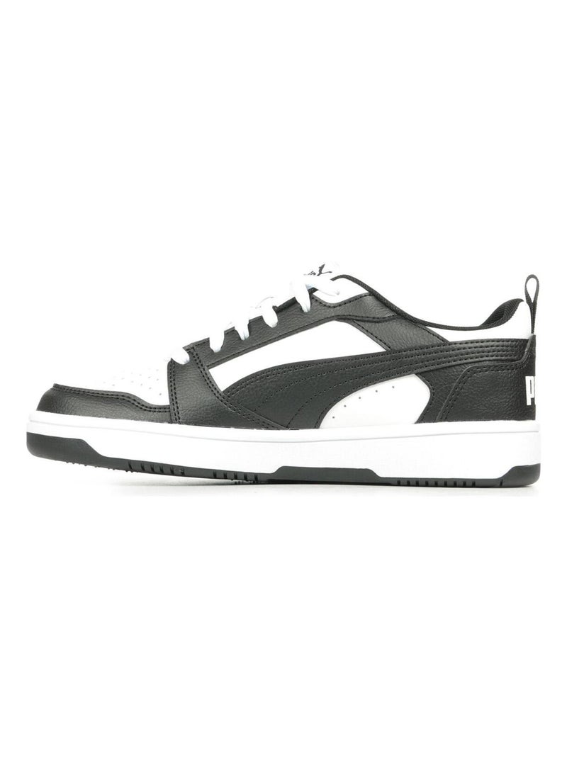 Baskets PUMA Jr Rebound V6 Lo Blanc Noir - Kiabi