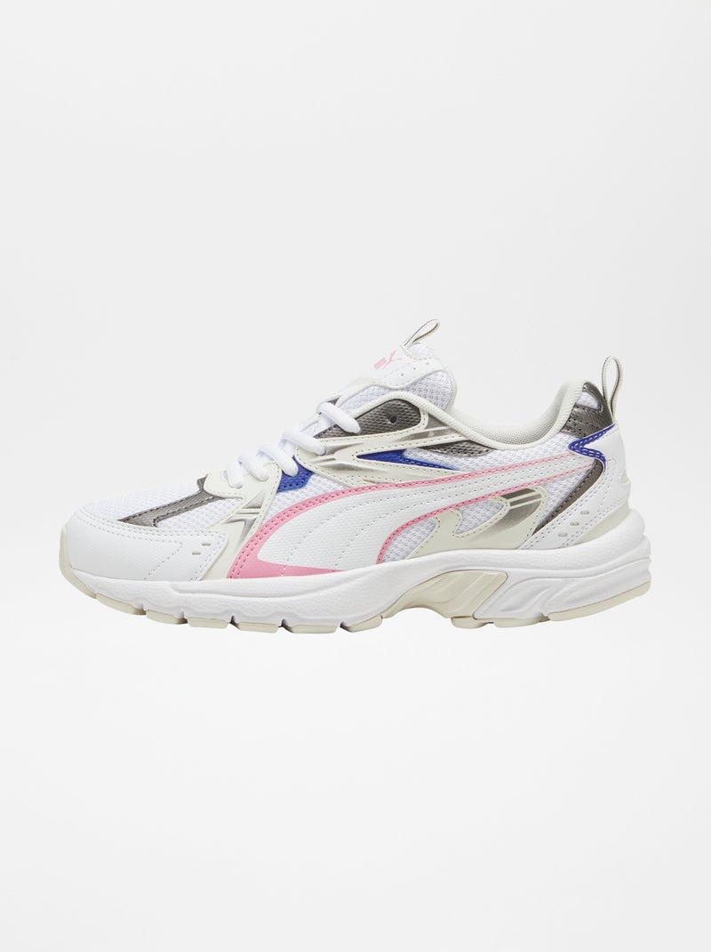 Baskets 'Puma' 'Milenio' tricolore blanc - Kiabi