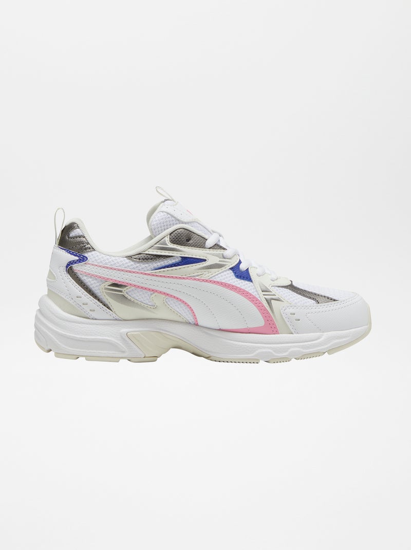 Baskets 'Puma' 'Milenio' tricolore blanc - Kiabi