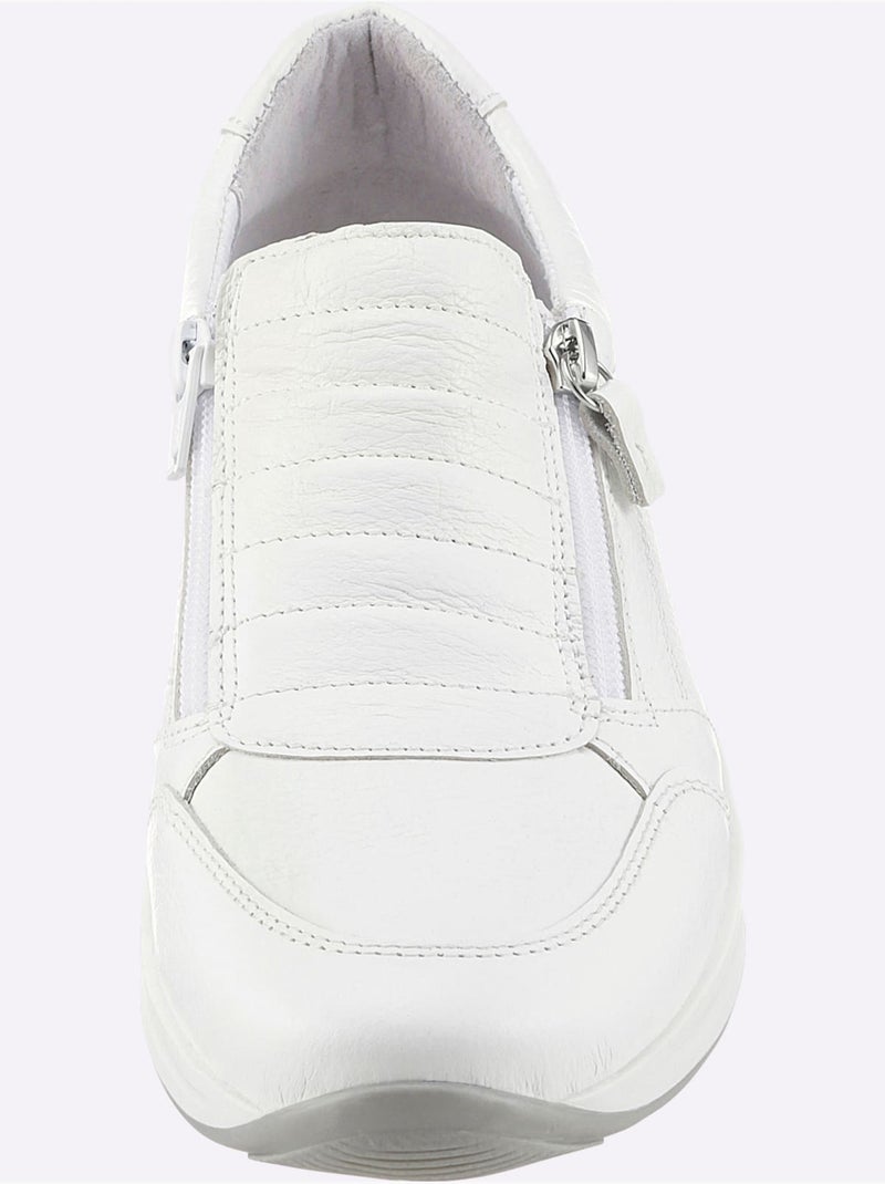 Baskets rembourrés avec fermeture à glissière et semelle amovible - Taille standard - Witt Blanc - Kiabi