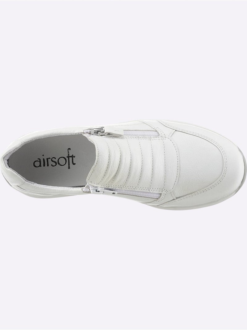 Baskets rembourrés avec fermeture à glissière et semelle amovible - Taille standard - Witt Blanc - Kiabi