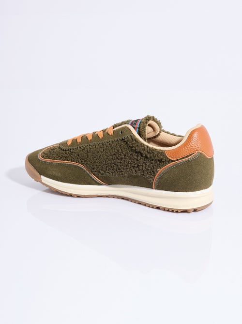 Baskets rétro multimatières à lacets - AFIBEL - Kiabi