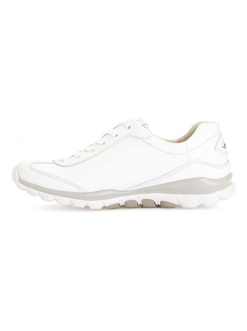 Baskets Rolling Soft Blanche en cuir - Kiabi